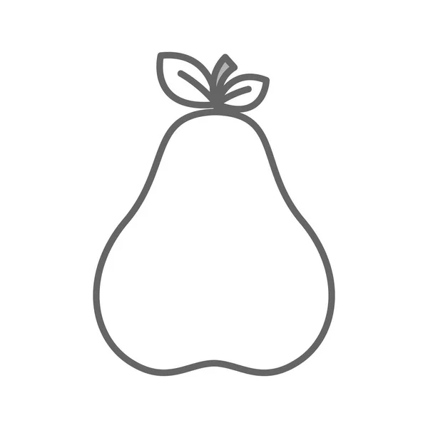 Figur Köstliche Birnenfrucht Symbol Vektorillustration — Stockvektor