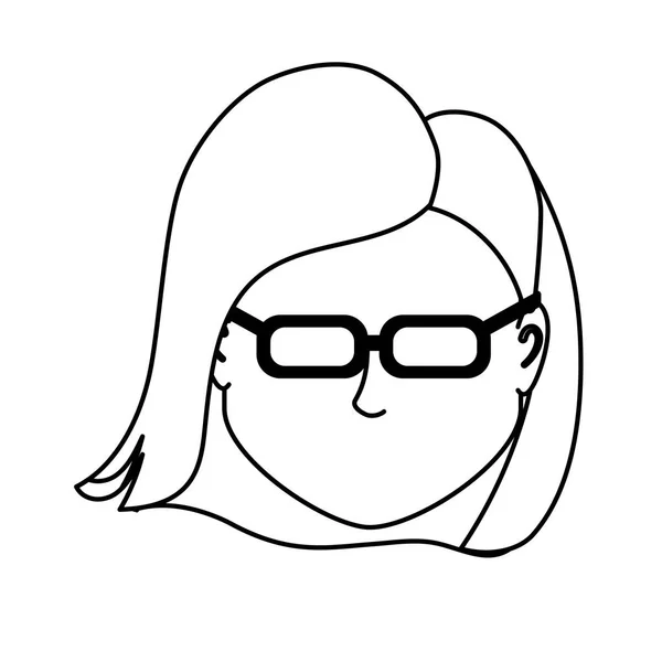 Linie Standard Avatar Frau Social User Vektor Illustration — Stockvektor