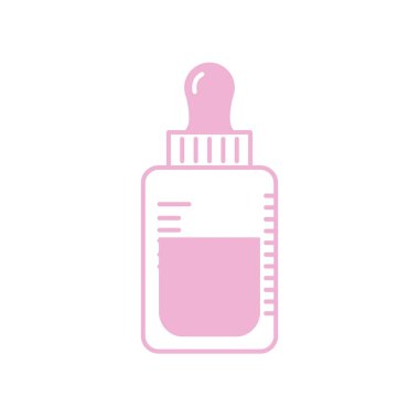 sağlıklı süt simge vektör çizim ile besleyen siluet şişe