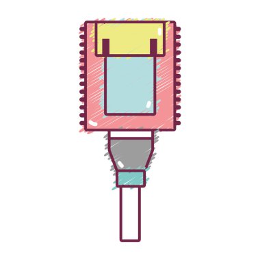 Tak vektör çizim elektrik güç kablosu bağlı