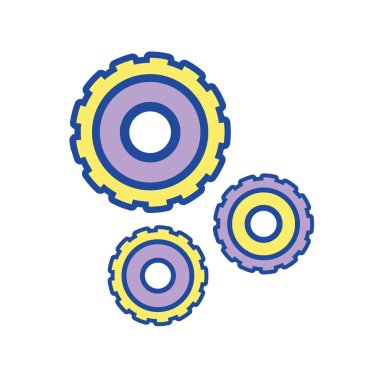 motor sanayi teknik donanım vektör çizim dişli