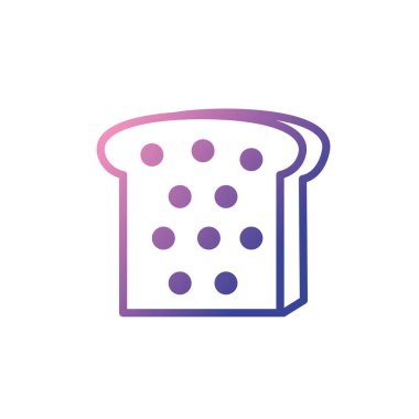 satır lezzetli dilim ekmek gıda nutriion vektör çizim