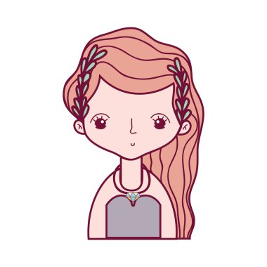 güzellik kadın saç modeli desiand ve bluz vetor çizim ile