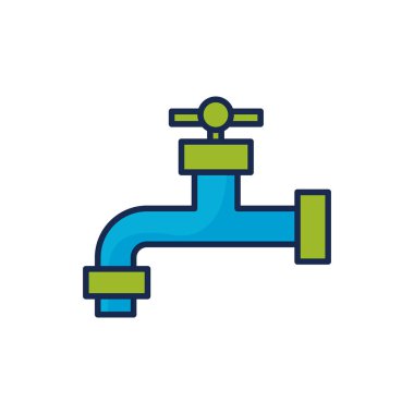 ecologycal musluk su ve çevre bakım vektör çizim kaydetmek için
