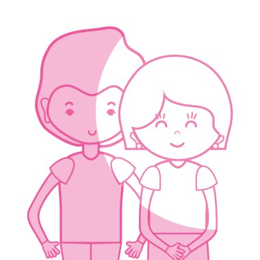 illüstrasyon siluet güzellik çift ile birlikte saç modeli tasarım vektör