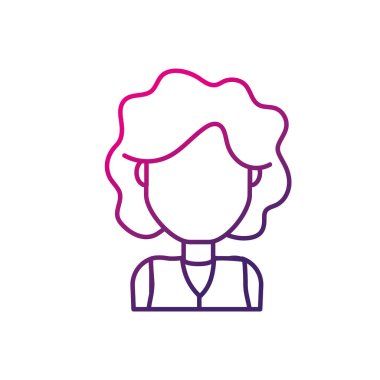 satır güzellik kadın saç tasarım ve bluz vektör çizim ile