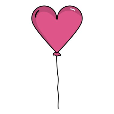 güzel kalp balon süsleme tasarlamak vektör