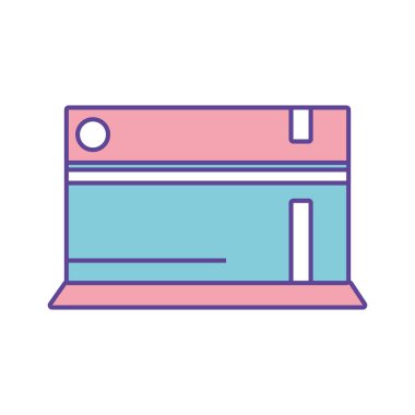 video oyunu gerizekalı konsol ve vektör çizim zevk