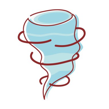 tehlikeli twister doğal disater ve imha vektör çizim