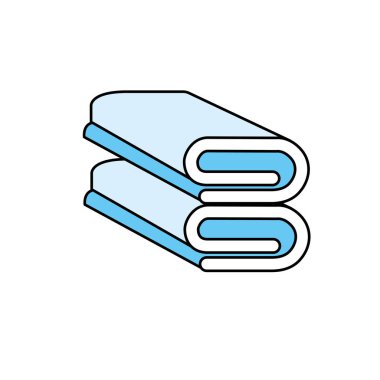 temiz havlu tasarım stili ve yerli ev işi vektör çizim