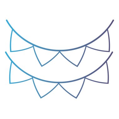 satır sevimli parti bayrak süsleme tasarlamak vektör