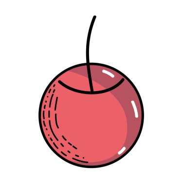 lezzetli taze kiraz meyve beslenme vektör çizim