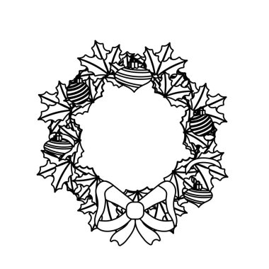 Noel satır çelenk garland ile Noel tasarlamak vektör