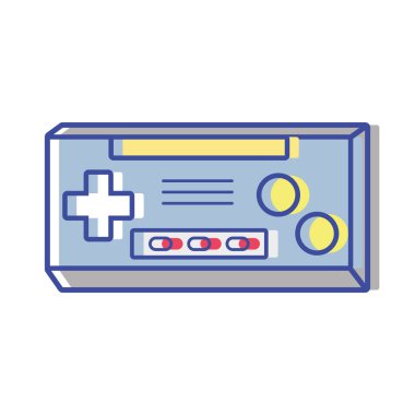 video oyunu gerizekalı konsol ve vektör çizim zevk