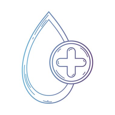 satır kan damlası tıbbi bağış simge vektör çizim için