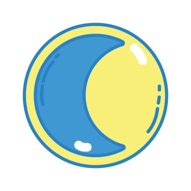 Güzellik ay doğal uydusu dünya gezegen vektör çizim