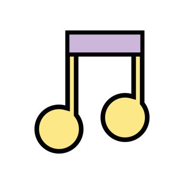 müzik işareti Not ritim sesi vektör çizim için