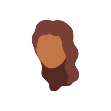 sosyal avatar kadın saç modeli tasarım vektör çizim ile
