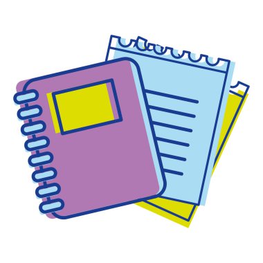 gevşek kağıt, vektör çizim aracıyla defter yüzük