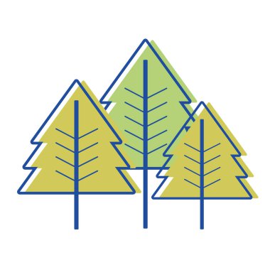 Güzellik doğal çam ağacı tasarlamak vektör