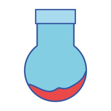 Erlenmeyer şişesi bilimsel deney laboratuarı vektör çizim için