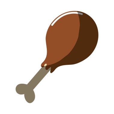 lezzetli tavuk uyluk yiyecek, vektör çizim tasarım