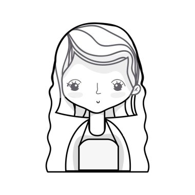 satır güzellik gelinle evli elbise ve saç modeli vektör çizim