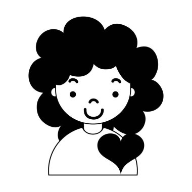 kontur güzel erkek saç modeli ve tişört kıyafet vektör çizim ile