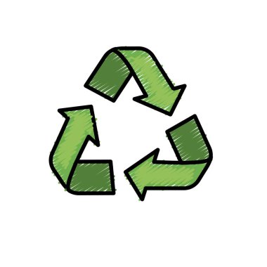 güzel çevre sembol geri dönüşüm için azaltmak ve vektör çizim yeniden