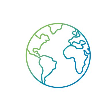 satır güzel dünya gezegen ve doğal ekoloji illüstrasyon vektör