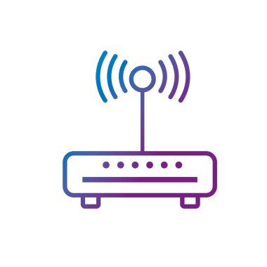 satır yönlendirici wifi bağlantı ağ teknoloji vektör çizim
