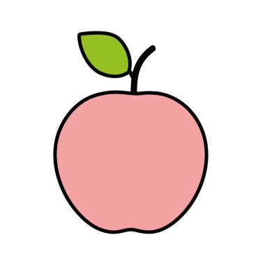 lezzetli taze elma meyve beslenme vektör çizim
