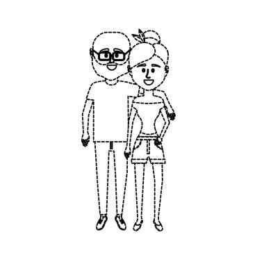 noktalı şekli çift clouthes tasarım vektör çizim simgesi ile birlikte