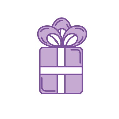 siluet present hediye şerit yay tasarım vektör çizim ile