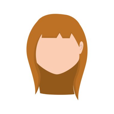 Varsayılan avatar kadın sosyal Kullanıcı vektör çizim için