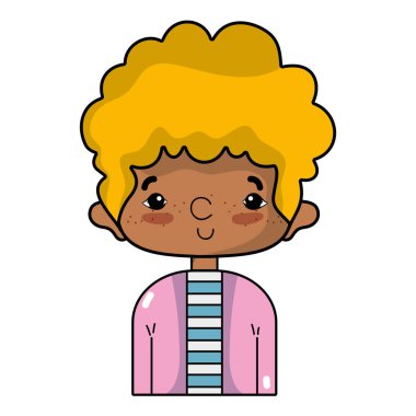 saç tasarım ve gömlek vektör çizim ile şirin adam