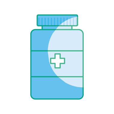 siluet tıbbi ilaç ilaçların tedavi kutsal kişilerin resmi, vektör çizim