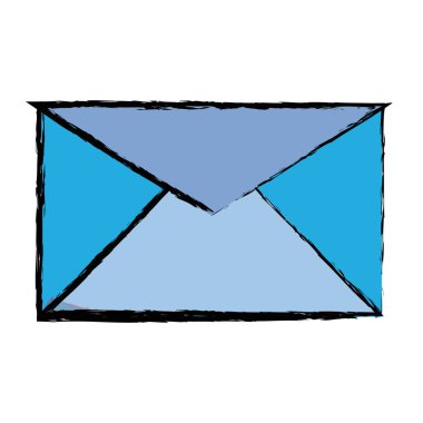 metin iletisi stil vektör çizim ile mektup kartı