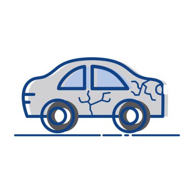 kaza felaket vektör çizim için yolun trafik kazası