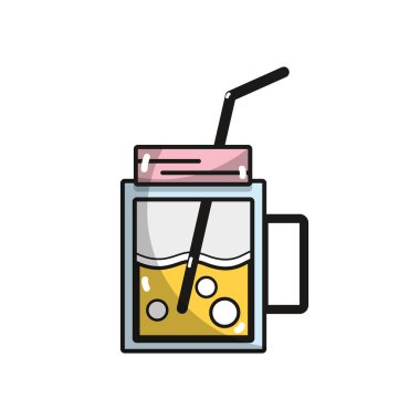 ferahlık içecek sıcak gün güneş vektör çizim