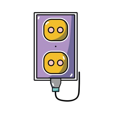 Elektrik fişi güç teknoloji vektör çizim bağlanmak