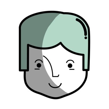 mutlu bir adam baş ve güzel yüzü, vektör çizim