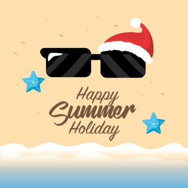 Yaz neşeli Noel tatil tatil vektör çizim