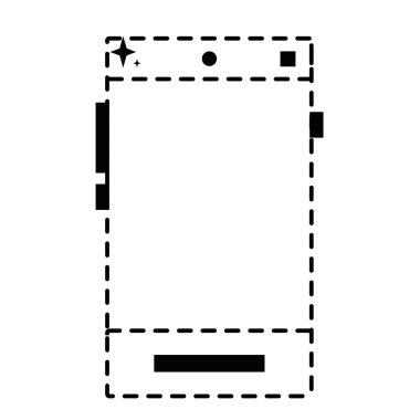 şekil akıllı telefon elektronik teknoloji vektör çizim arayıp için noktalı