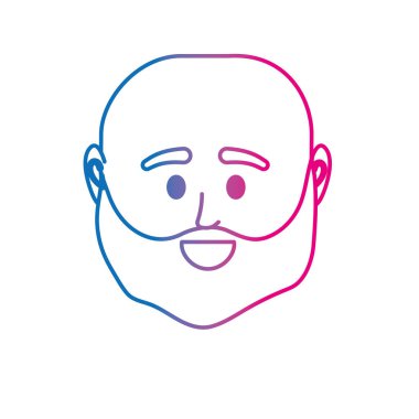 satır avatar adam başına sosyal Kullanıcı vektör çizim