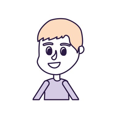 saç tasarım ve rahat t-shirt vektör çizim bir çocuk