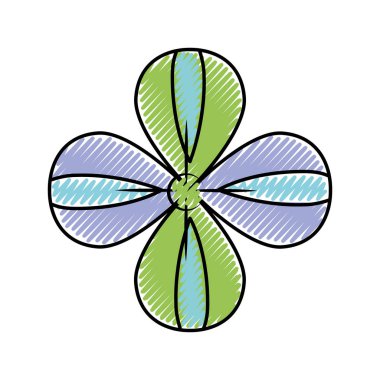 güzel yaprakları bitki botanik, vektör çizim çiçek