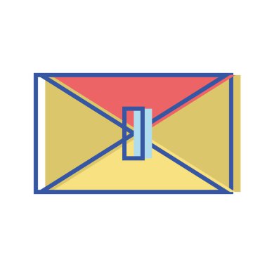 önemli mesaj vektör çizim göndermek için kart simgesi