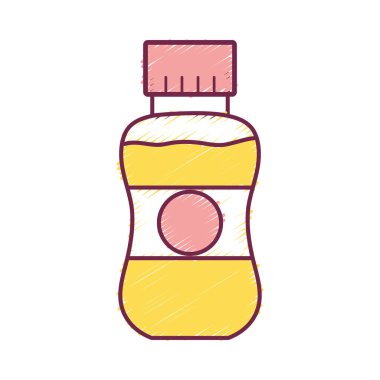 lezzetli ve taze şişe suyu içecek vektör çizim