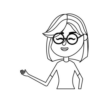 satır kadın saç tasarım ve zarif bluz vektör çizim ile